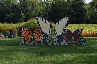 Butterfly House small butterflies outside