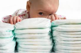 Baby with diapers